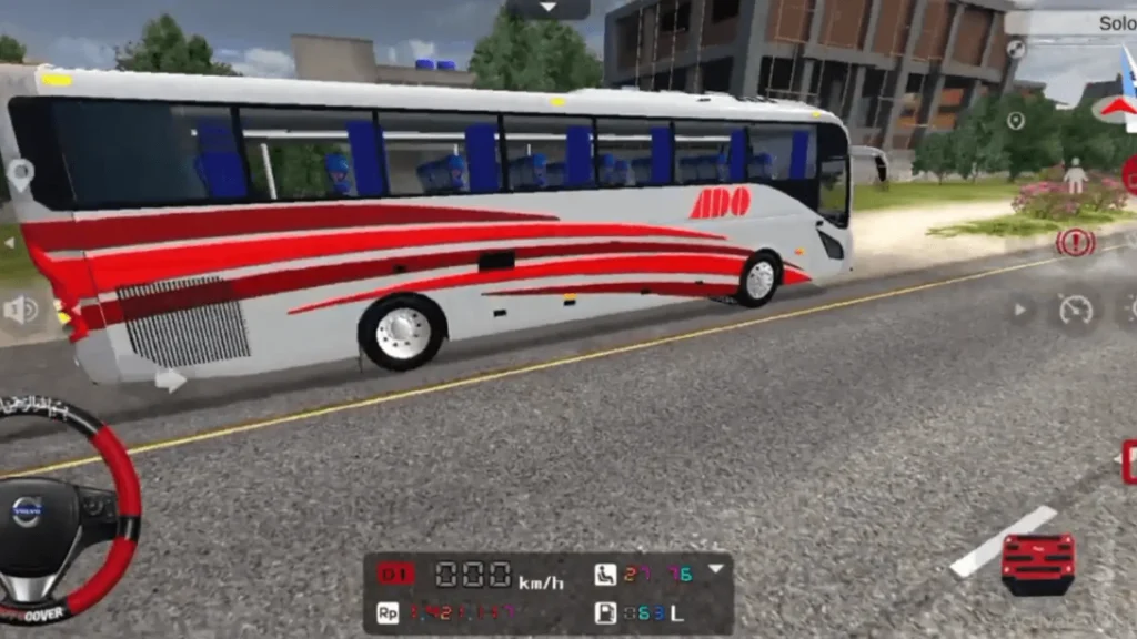 Volvo 9800 Bus Skin (side view)