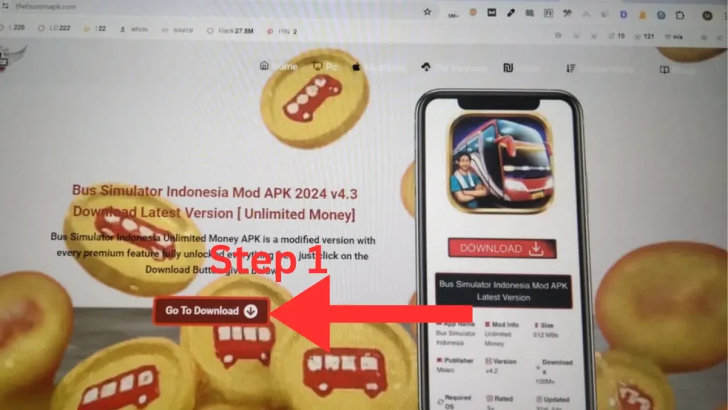 Step 1: Download bus simulator game from our page