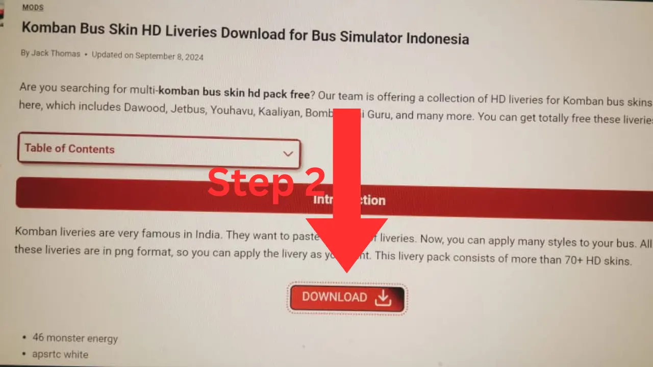 Step 2: download the komban bus hd pack is shown