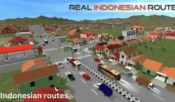 The real Indonesian routes are shown in the image.