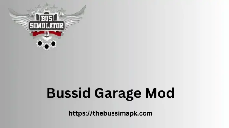 Updated Garage Mod for Bus Simulator Indonesia (2025) 9 An image with grey background and bussid logo on bussid garage mod.